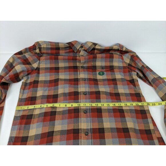 LL Bean Twill Plaid Long Sleeve Button Up Shirt Size Medium Tall Mens NWT Brown - Picture 9 of 12